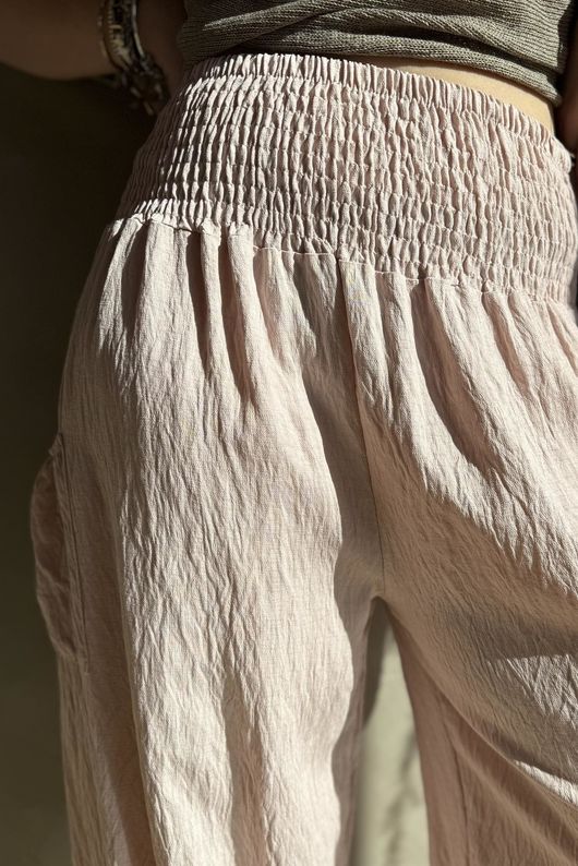 Basso Shirring Balloon Pant Blush